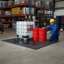 Premium Interlocking Tuff Base Tiles for Fuel and Chemical Spill Containment (200x200cm) (Pack of 16)
