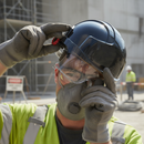 Premium Vented Safety Helmet with Ratchet Adjustment and Chin Strap