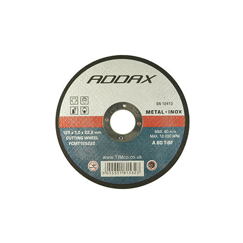 Bonded Abrasive Disc - For Cutting - 115 x 22.2 x 1.0