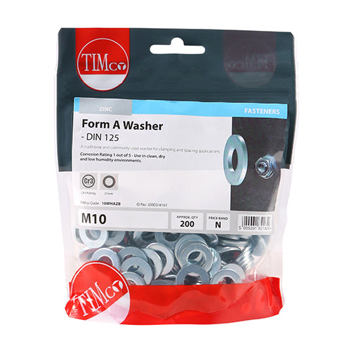 Form A Washers - Zinc - M10