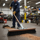 Premium Flat Top Broom Holder with Adjustable Clamp for Easy Mounting and Corrosion Resistance