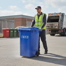 Premium 360 Litre Wheelie Bin - Heavy Duty Polyethylene with 2 Wheels, Easy to Clean, EN840 Compliant