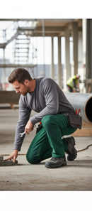 Premium Heavy Duty Work Trousers with Knee Pad Pockets and Tool Storage - Water-Repellant, Durable Cordura Fabric