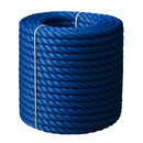 10mm Blue Polypropylene Drawcord Rope – 3-Strand Twisted, 220m Coil, Strong & Rot-Proof for Marine, DIY, Building, Agriculture, Tarpaulins & More