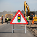 Premium Traffic Signals Ahead Sign Face - 750mm Triangular Temporary Road Warning Sign for Drivers