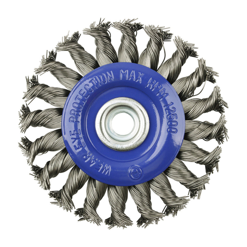 Angle Grinder Wheel Brush - Twisted Knot Stainless Steel - 115mm