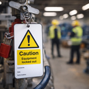 Caution Equipment Locked Out Double Sided Safety Tag (Pack of 10) – 80mm x 150mm – Matt PVC – Industrial Use