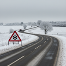 Premium Ice Symbol Road Sign - 750mm Triangular Size with Retroreflective Face for Safety