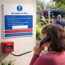 Fire Safety Sign – Standard Size – Durable Material – Indoor/Outdoor Use