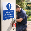 Lockout Safety Sign – 1mm Rigid Plastic – Indoor & Outdoor Use