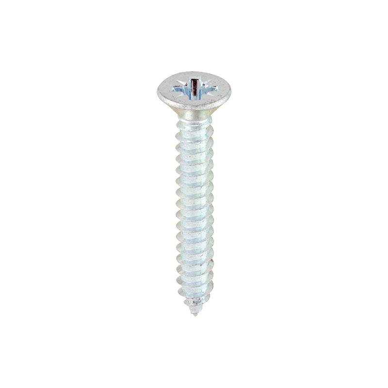 Metal Tapping Screws - PZ - Countersunk - Self-Tapping - Zinc - 12 x 1 1/2