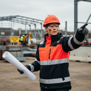 Premium Class 1 Hi-Vis Shell Jacket for Women with Waterproof and Windproof Features, Detachable Hood and Comfortable Lining