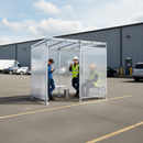 Premium Lightweight Smoking and Vaping Shelter in Aluminium and Polycarbonate - Weather-Resistant with High Ventilation Options