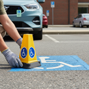 Professional Heavy Duty Disabled Parking Cone with Low Centre of Gravity for Temporary Event Marking