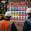 Forklift Truck Safety Notice Board – 1070mm x 1650mm – Durable Plastic – Industrial Use