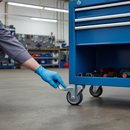 80mm Heavy Duty Braked Swivel Plate Castor with Nylon Wheel