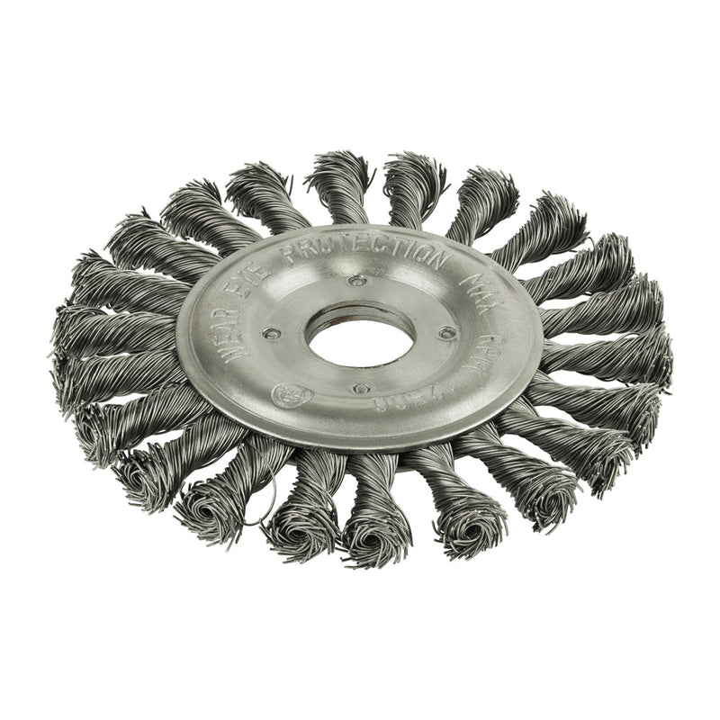Wheel Brush - Twisted Knot Steel Wire - 125mm