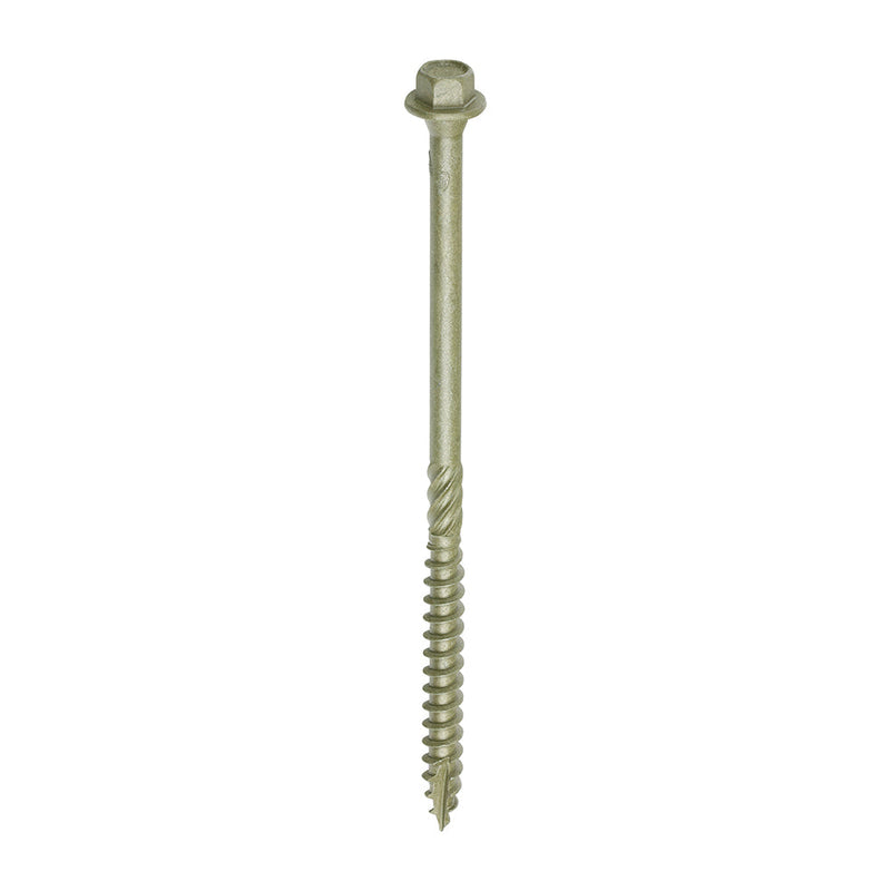 Timber Frame Construction & Landscaping Screws - Hex - Exterior - Green Organic - 6.7 x 125