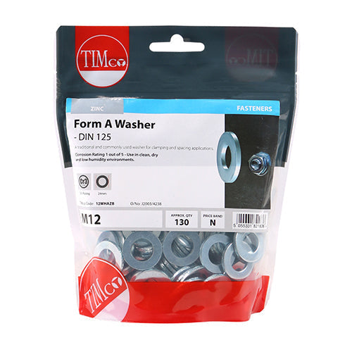 Form A Washers - Zinc - M12