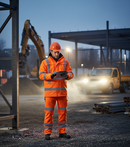 Premium High Visibility GID Parka with Concealed Zip, Adjustable Cuffs, and Glow in the Dark Tape for Enhanced Safety