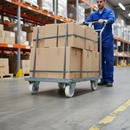 125mm Fixed Plate Castor with White Nylon Wheel and Roller Bearing