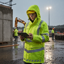 Professional Hi Vis Yellow Waterproof Storm Coat with Breathable Liner and EN343 Class 4:3 Rating