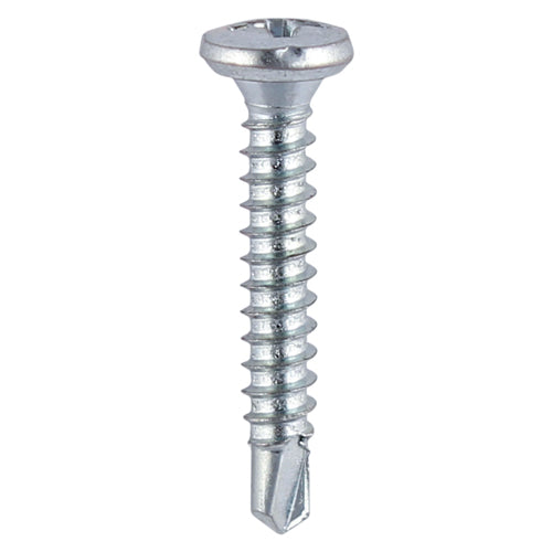 Window Fabrication Screws - Friction Stay - Shallow Pan Countersunk - PH - Self-Tapping - Self-Drilling Point - Zinc - 3.9 x 16