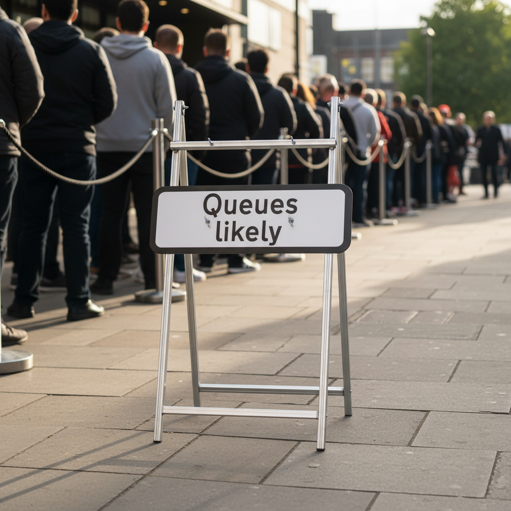 Professional Queues Likely Sign Quick Fit - Dia. 584.1 for Traffic Con