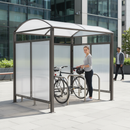 Premium Rear Cladding Panels for Bike Shelter - UV Stabilized Polycarbonate with Aluminium Frame for Enhanced Protection