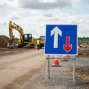Premium Quick Fit Traffic Sign - Priority Over Oncoming Traffic, 750mm Square Reflective Design for Road Work Safety