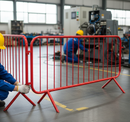 Heavy Duty Crowd Control Barrier 2.3m x 1.1m with Fixed Legs for Traffic Management and Safety