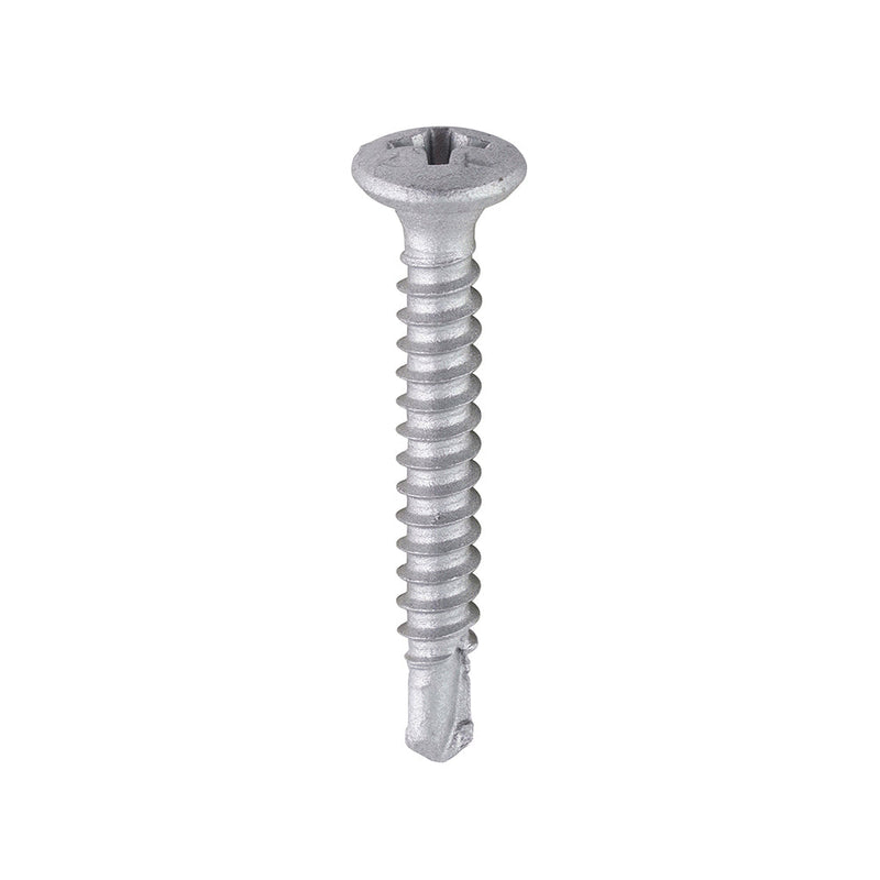 Window Fabrication Screws - Friction Stay - Pan - PH - Self-Tapping Thread - Self-Drilling Point - Martensitic Stainless Steel & Silver Organic - 3.9 x 29