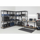 3x Premium Shelving Units - 1600mm High & 1x Heavy Duty Workbench - 1600mm Wide - Grey