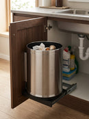 Steel open-top concealed liner waste bin 10 litre 225mm