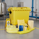 Heavy Duty 4 Wheeled Bin Chemical Spill Kit - 1000L Capacity