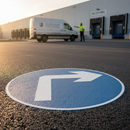 Premium Right Turn Ahead Arrow Preformed Thermoplastic Road Marking - Easy Application, Non-Slip, and Professional Appearance in Multiple Sizes