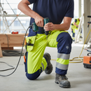 Premium Hi-Vis Yellow/Navy Blue Heavy Duty Trousers with Holster Pockets, Certified EN ISO 20471