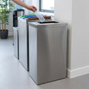 80 Litre Mild Steel Recycling Bin with Colour-Coded Lid
