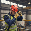High-Performance Vented Wheel Ratchet Safety Helmet in Hi-Vis Orange