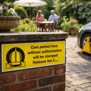 Parking Warning Sign – 600mm x 200mm – Rigid Plastic – Indoor/Outdoor