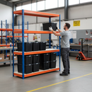 Premium Heavy Duty Shelving - 2000mm High with 12x 37L Plastic Storage Boxes