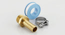 1/2in BSP x 12mm Brass Hosetail Kit with Clip & PTFE Tape (view 2)
