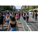 Premium Crowd Control Barrier 2.3m x 1.1m with Fixed Legs and Interlocking System for Traffic Management and Event Safety