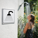 Shower Symbol Sign – 1mm Rigid Plastic – Indoor/Outdoor Use