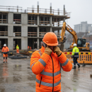 High-Performance Hi-Vis Orange Puffer Jacket for Safety and Warmth