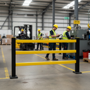 Premium Hybrid Flex Barrier Straight Kit with Flexible Shock-Absorbing Feet and Rails for Enhanced Safety