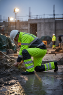 Premium Two-Tone Hi-Visibility Waterproof Trousers with Breathable Fabric and Fully Taped Seams for Enhanced Protection