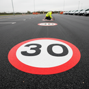 Premium 30 mph Thermoplastic Speed Limit Roundels - Easy Application, Non-Slip, and Professional Appearance