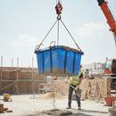 Premium 500L Heavy Duty Crane Lift Mortar Tub with Steel Frame and Folding Handles for Safe Transport
