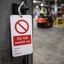 Double Sided Safety Tags – Do Not Switch On – 80mm x 150mm – Matt PVC – Industrial Use